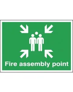 SAFETY SIGN FIRE ASSEMBLY POINT A2 PVC FR04548R  (PACK OF 1)