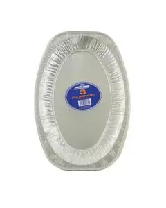 ROBINSON YOUNG CATERPACK FOOD PLATTER FOIL OVAL 430MM REF RY03891 [PACK OF 3 PLATTERS]