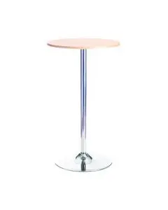 ARISTA BEECH/CHROME 600MM TALL BISTRO TRUMPET TABLE BEECH KF838281