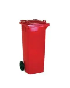 WHEELIE BIN 80 LITRE RED (W445 X D525 X H930MM, MADE FROM UV STABILISED POLYETHYLENE) 331270