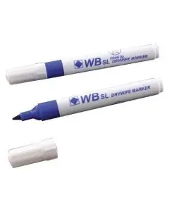 BLUE WHITEBOARD MARKERS CHISEL TIP (PACK OF 10)
