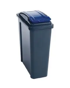 VFM RECYCLING BIN WITH LID 25 LITRE BLUE 384286