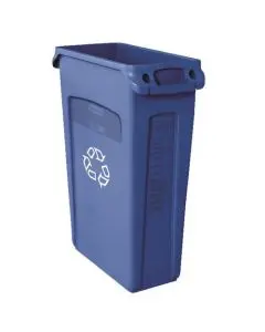 RUBBERMAID SLIM JIM VENTING CHANNEL CONTAINER 87 LITRE BLUE 3540-07-BLU