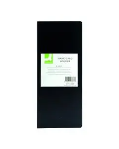 Q-CONNECT POLYPROPYLENE NAME BUSINESS CARD HOLDER 96 CARD BLACK KF03663
