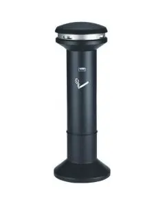 SILVER/BLACK HIGH CAPACITY SMOKING ASH STATION 370785