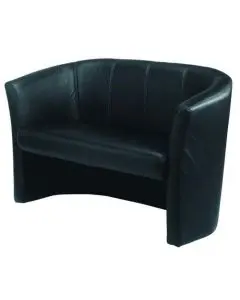 AVIOR BLACK 2 SEAT VINYL TUB SOFA KF03528