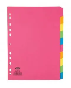 ELBA 10-PART MANILLA BRIGHT DIVIDERS A4 ASSORTED 400008300