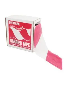 FLEXOCARE POLYTHENE BARRIER TAPE 72MMX500M RED/WHITE 7101001