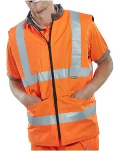 BEESWIFT REVERSIBLE BODYWARMER ORANGE / GREY L (PACK OF 1)