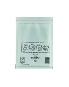MAIL LITE BUBBLE LINED POSTAL BAG SIZE D1 180X260MM WHITE (PACK OF 100)