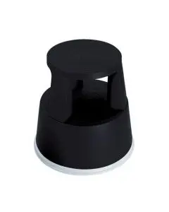 2WORK PLASTIC STEP STOOL WITH NON-SLIP RUBBER BASE 430MM BLACK T7/BLACK