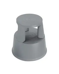 2WORK PLASTIC STEP STOOL WITH NON-SLIP RUBBER BASE 430MM DARK GREY T7/DARK GREY