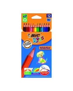 BIC KIDS EVOLUTION ECOLUTIONS PENCILS ASSORTED (PACK OF 12) 829029