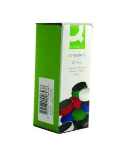 Q-CONNECT ROUND MAGNET 25MM ASSORTED (PACK OF 10) KF02643