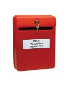 HELIX POST/SUGGESTION BOX RED W81060