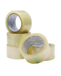 Q-CONNECT POLYPROPYLENE PACKAGING TAPE 50MMX66M CLEAR (PACK OF 6) KF01791