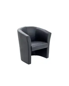 AVIOR BLACK VINYL TUB CHAIR KF03527