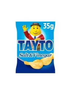 TAYTO SALT AND VINEGAR CRISPS 35G PK50