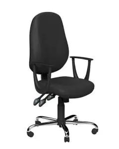 O.B SERIES OPERATORS CHAIR DEEP FOAMS 3L A-SYNC HEAVY DUTY MECH SONATA ARM - EVERT BLACK E001