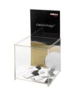 DEFLECTO SUGGESTION BOX WITH SIGN HOLDER (FOR SIGNS UP TO 203 X 375MM) E66001