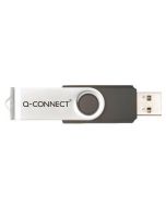 Q-CONNECT SILVER/BLACK USB 2.0 SWIVEL 8GB FLASH DRIVE KF41512