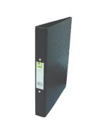 Q-CONNECT 25MM 2 RING BINDER POLYPROPYLENE A4 BLACK (PACK OF 10 BINDERS) KF02005