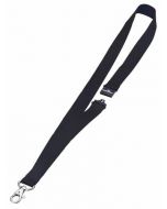 DURABLE TEXTILE BADGE LANYARD 20MM BLACK (PACK OF 10) 8137/01