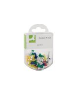 Q-CONNECT PUSH PINS ASSORTED (PACK OF 25) KF02029Q