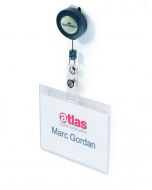 DURABLE MONO SECURITY PASS HOLDER WITH BADGE REEL TRANSPARENT (PACK OF 10) 8138/19