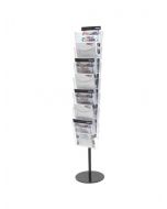 DEFLECTO 7 POCKET LITERATURE FILE FLOOR STAND A4 CP082YTCRY