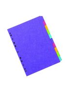 CONCORD DIVIDER 10-PART A4 270GSM BRIGHT ASSORTED 52699/526