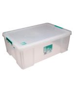 STORESTACK 51 LITRE STORAGE BOX W660XD440XH230MM CLEAR RB11089