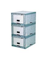 FELLOWES BANKERS BOX SYSTEM STORAGE DRAWER GRY/WHITE (PACK OF 5) 01820