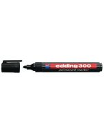 EDDING 300 PERMANENT BULLET TIP MARKER BLACK (PACK OF 10) 300-001