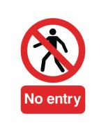 WARNING SIGN NO ENTRY A5 SELF-ADHESIVE ML01751S (PACK OF 1)