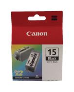 CANON BCI-15BK BLACK INKJET CARTRIDGES (PACK OF 2) 8190A002