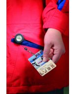 DURABLE BADGE REEL SNAP FASTENER CHARCOAL (PACK OF 10) 8221/58