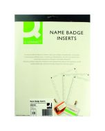 Q-CONNECT NAME BADGE INSERTS 54X90MM 10 PER SHEET (PACK OF 25 SHEETS) KF02289
