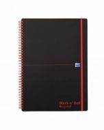 BLACK N' RED RECYCLED POLYPROPYLENE WIREBOUND NOTEBOOK 140 PAGES A4 (PACK OF 5) 846350973