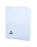 ELBA 5-PART DIVIDER 160GSM MANILLA MULTIPUNCHED A4 WHITE 100204880