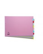 ELBA 10-PART CARD DIVIDER RECYCLED MANILLA A3 ASSORTED 100080772