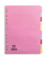ELBA 10- PART CARD DIVIDER A4 EXTRA WIDE ASSORTED 100080807