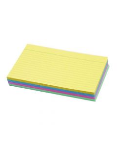 CONCORD RECORD CARD RULED 152 X 102MM ASSORTED (PACK OF 100 CARDS) 16199/161