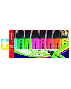 STABILO BOSS ORIGINAL HIGHLIGHTERS ASSORTED (PACK OF 8) 70/8