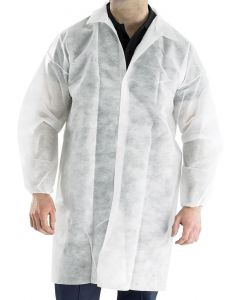 BEESWIFT POLPROP DISP VISITORS COAT WHITE L  (PACK OF 1)