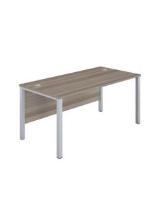 1200X800 GOAL POST RECTANGULAR DESK GREY OAK-SILVER