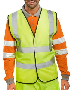 BEESWIFT HI VIZ WAISTCOAT FULL APP. G SATURN YELLOW M (PACK OF 1)