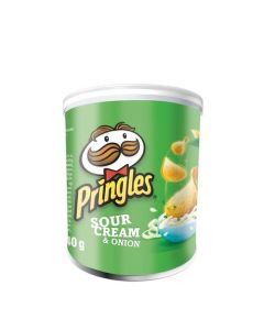 PRINGLES POPNGO SOUR CREAM ONION CRISPS UNIQUE SHAPE WELL-SEASONED NON-GREASY REF 7000279000 [PACK OF 12 CANISTERS]