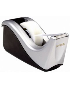 SCOTCH MAGIC TAPE CONTOUR DISPENSER DESKTOP WEIGHTED WITH 1 ROLL 19MMX33M GREY REF C60-ST