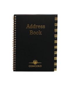 CONCORD TELEPHONE/FAX BOOK A5 BLACK 87110/CD10 (PACK OF 1)+L636L1026L6L621:L744